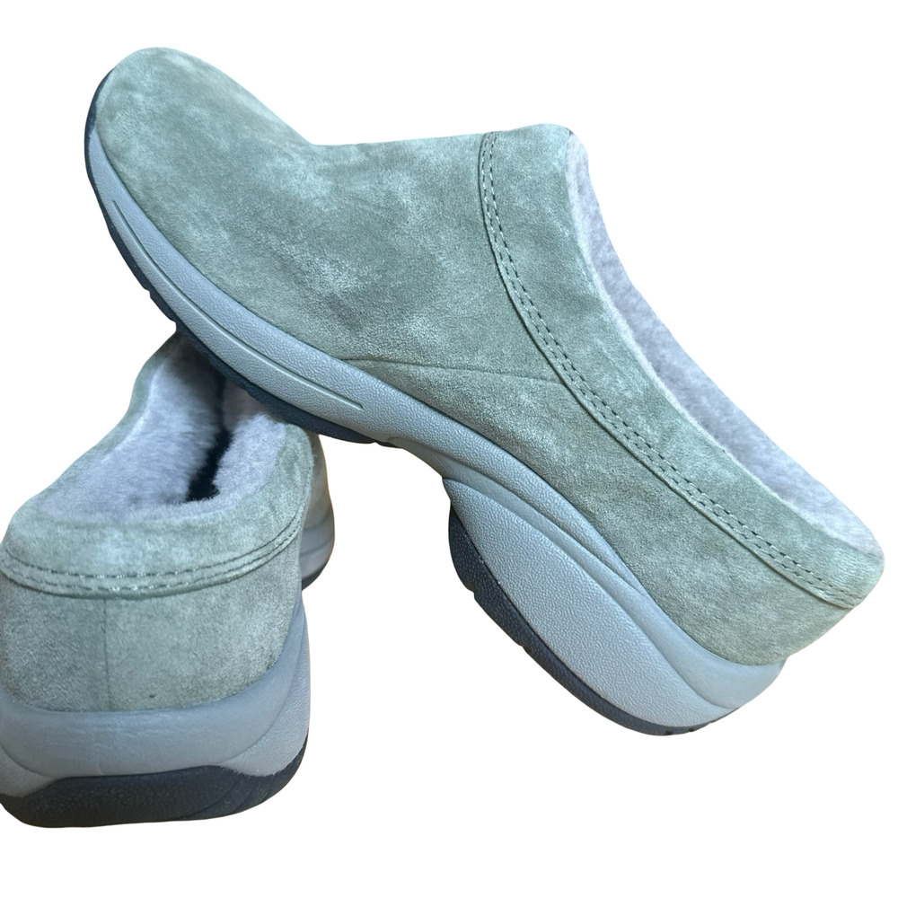 Merrell Primo Chill Slide Suede Leather Moss Green Sherpa Lined Mules Shoes 8.5 - Picture 10 of 15